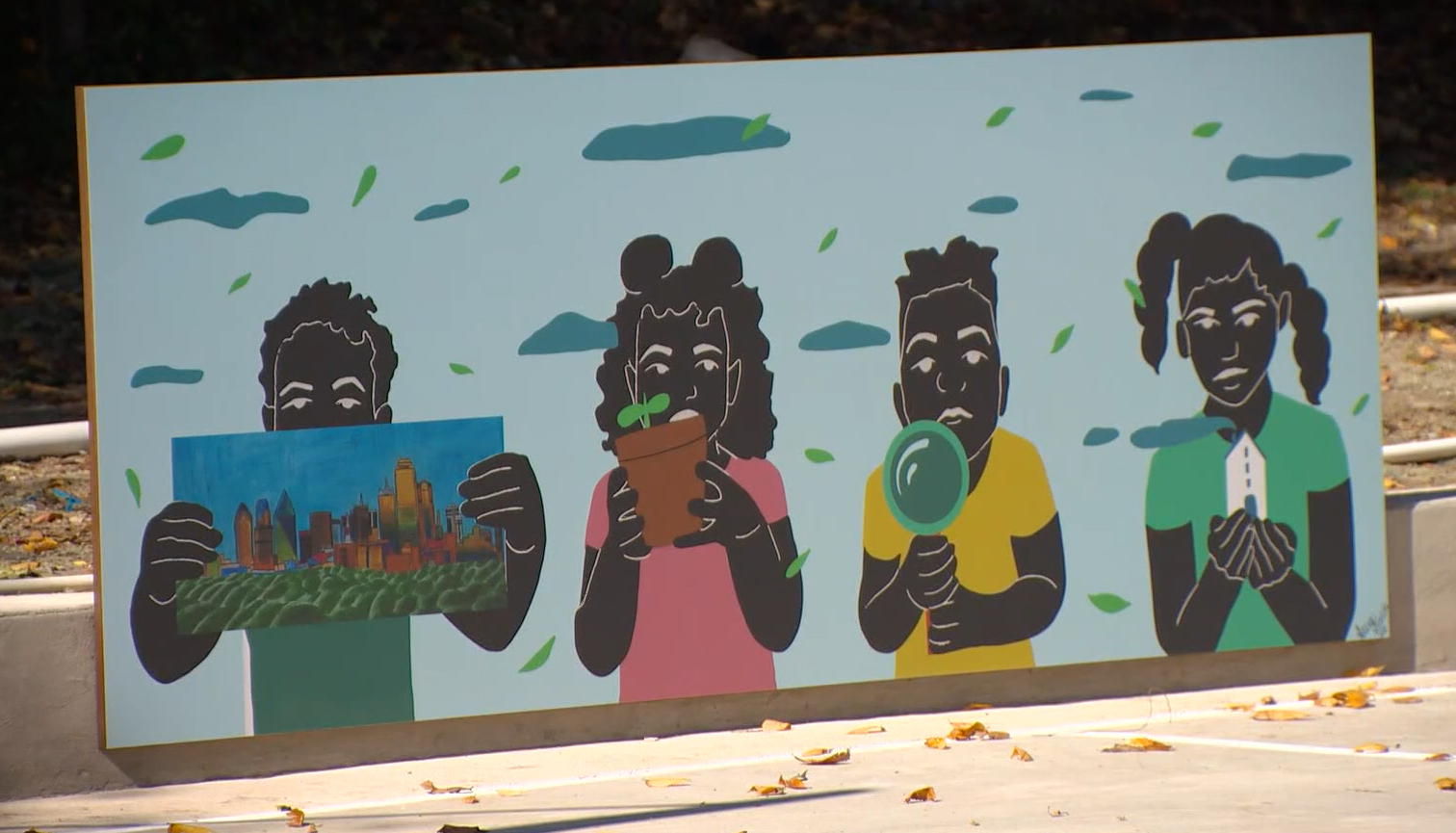 New mural and public park uplifting for neighbors near South Oak Cliff High School