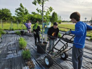 TXU Energy Urban Tree Farm and Education Center - volunteers