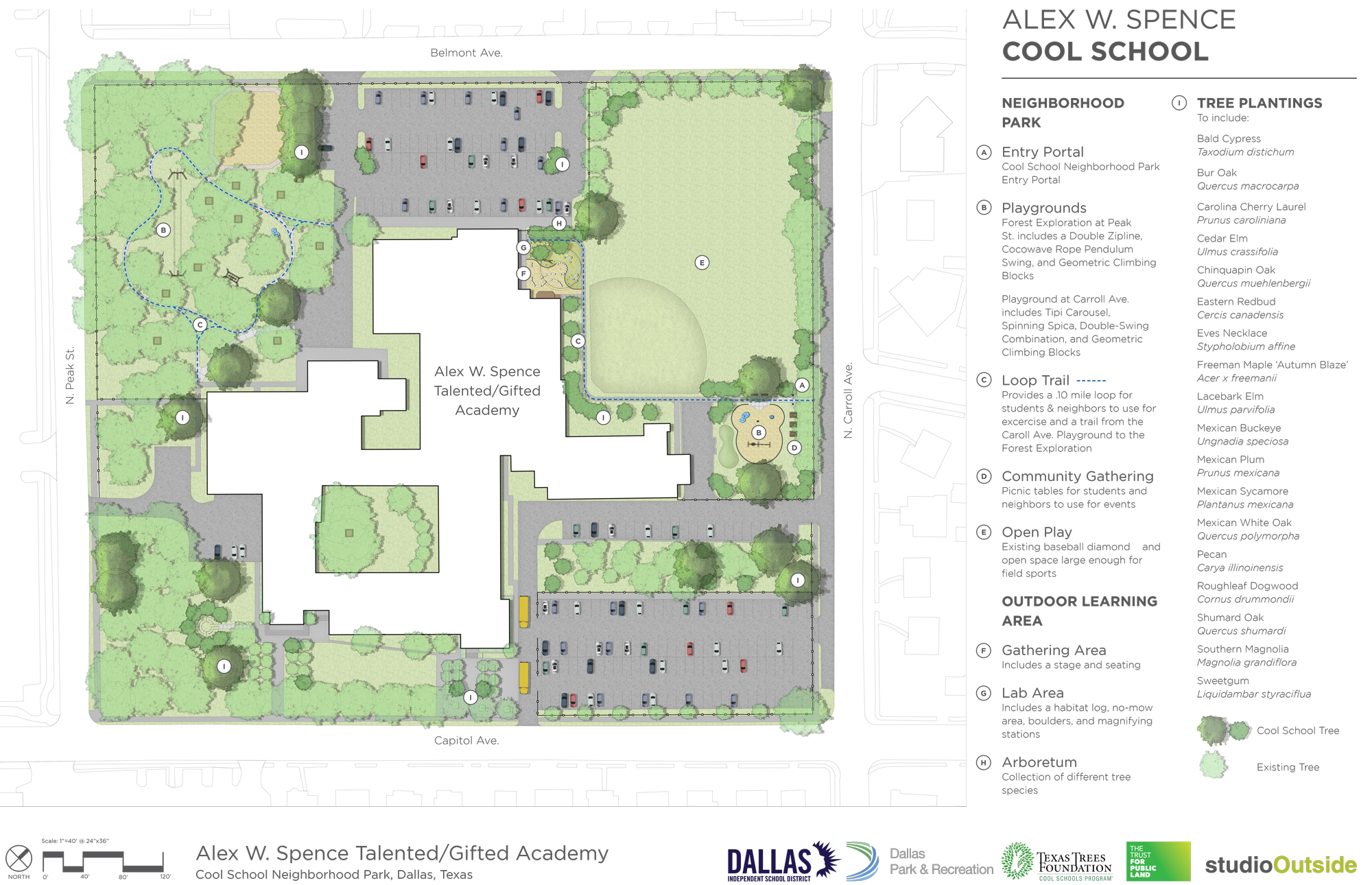 Alex W. Spence Talented/Gifted Academy Texas Trees Foundation